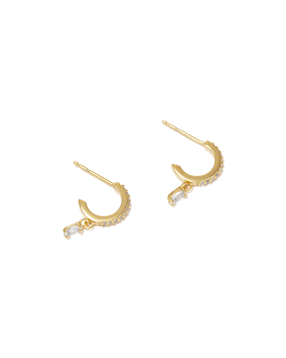 ETERNITY DROP HOOPS (GOLD) - IMAGE 4