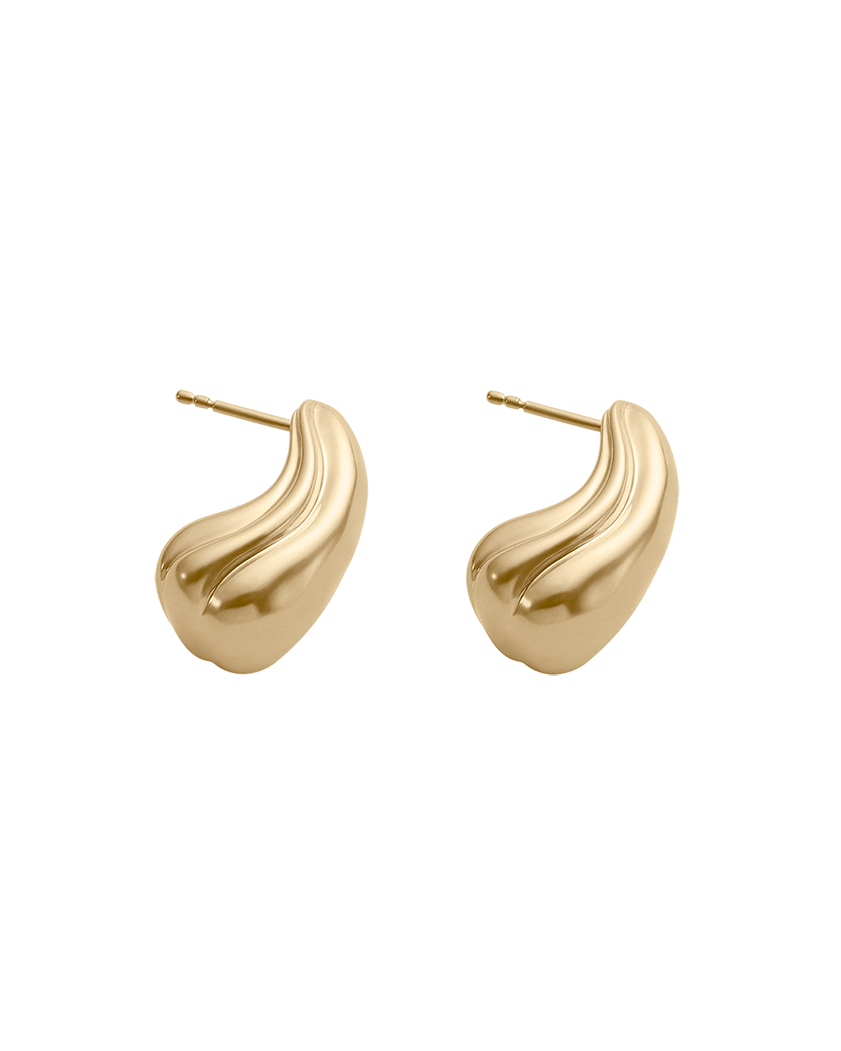 FLOAT OVERSIZED STUDS (18K GOLD PLATED) IMAGE 4