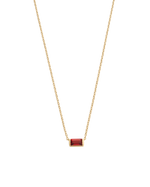 BAGUETTE BIRTHSTONE NECKLACE (18K GOLD VERMEIL) IMAGE 5