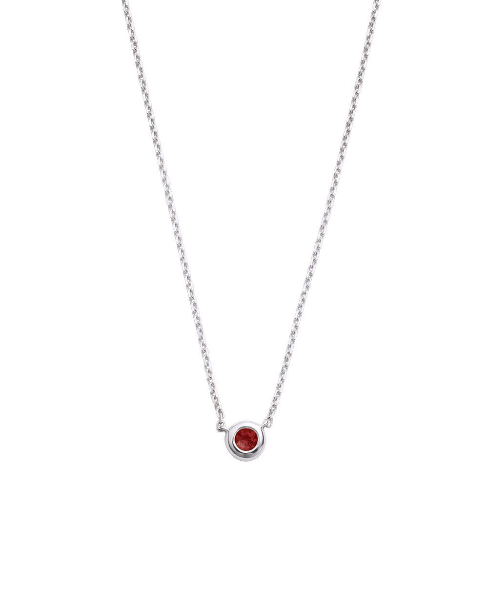PETITE BIRTHSTONE NECKLACE (STERLING SILVER) IMAGE 1