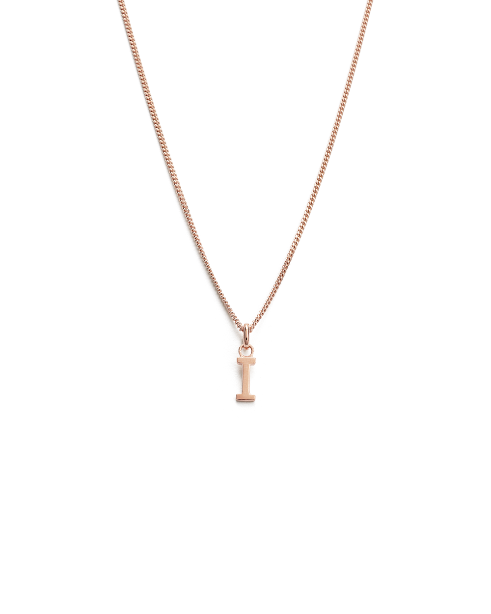 OUTLINE INITIAL NECKLACE A Z 18K ROSE GOLD VERMEIL KIRSTIN ASH