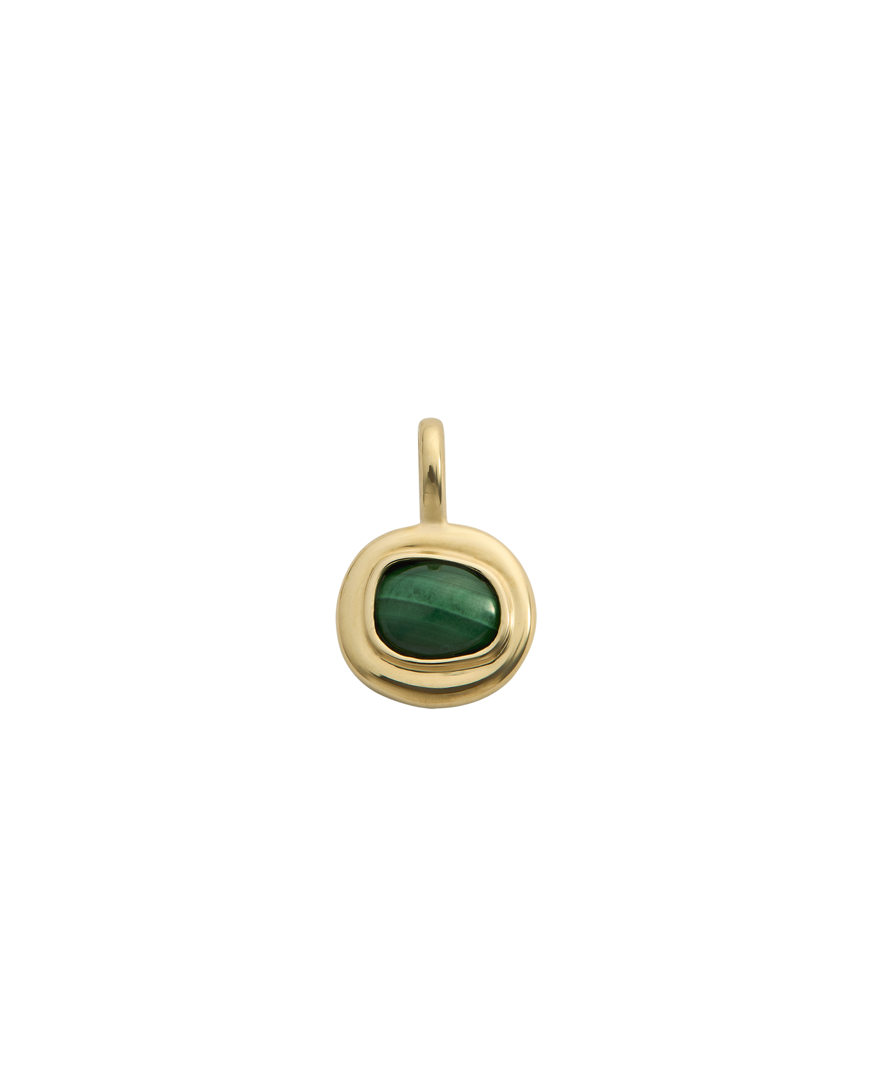 INTO THE FLOW MALACHITE CHARM (9K GOLD)