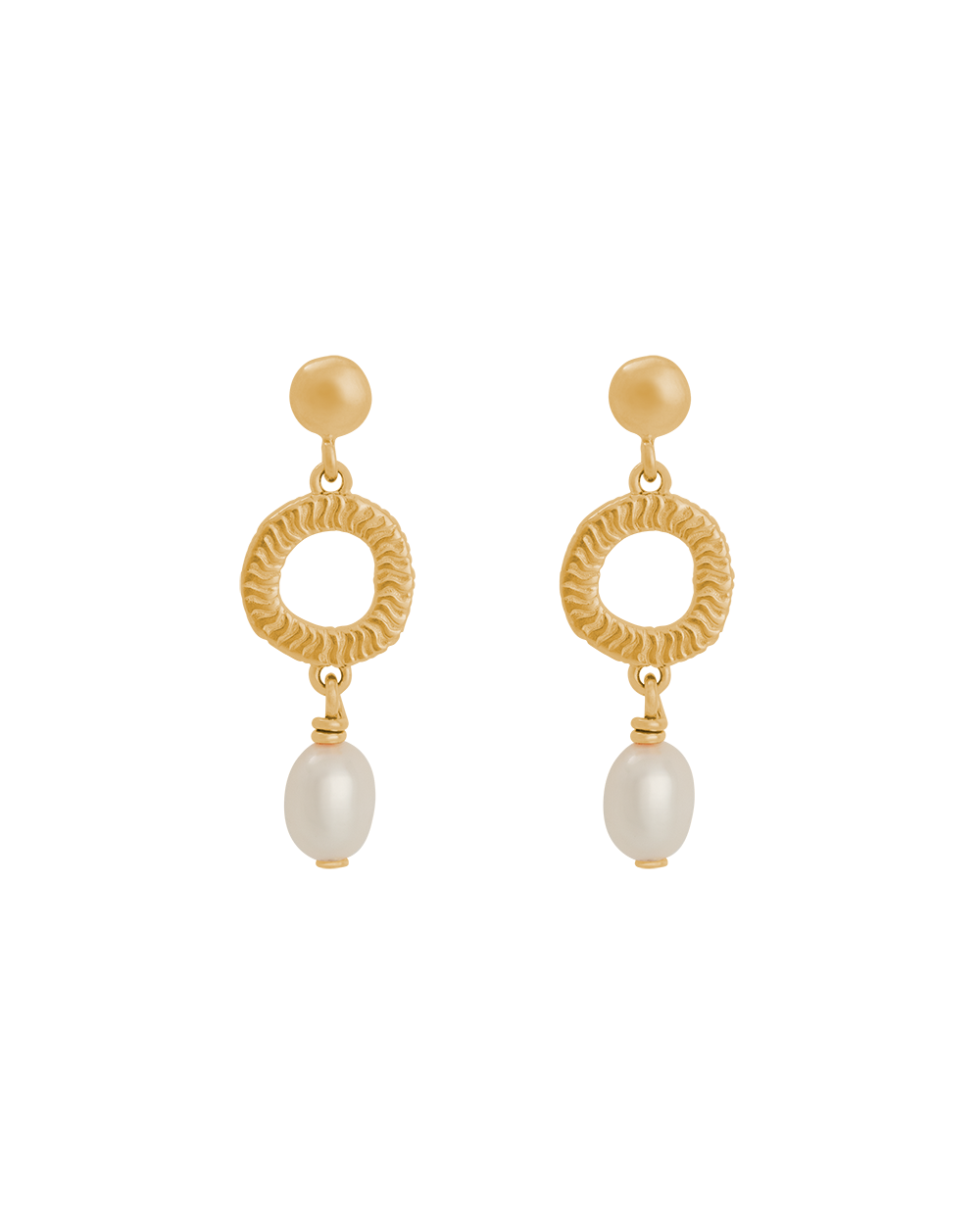 ISOLE PEARL EARRINGS (18K GOLD PLATED)