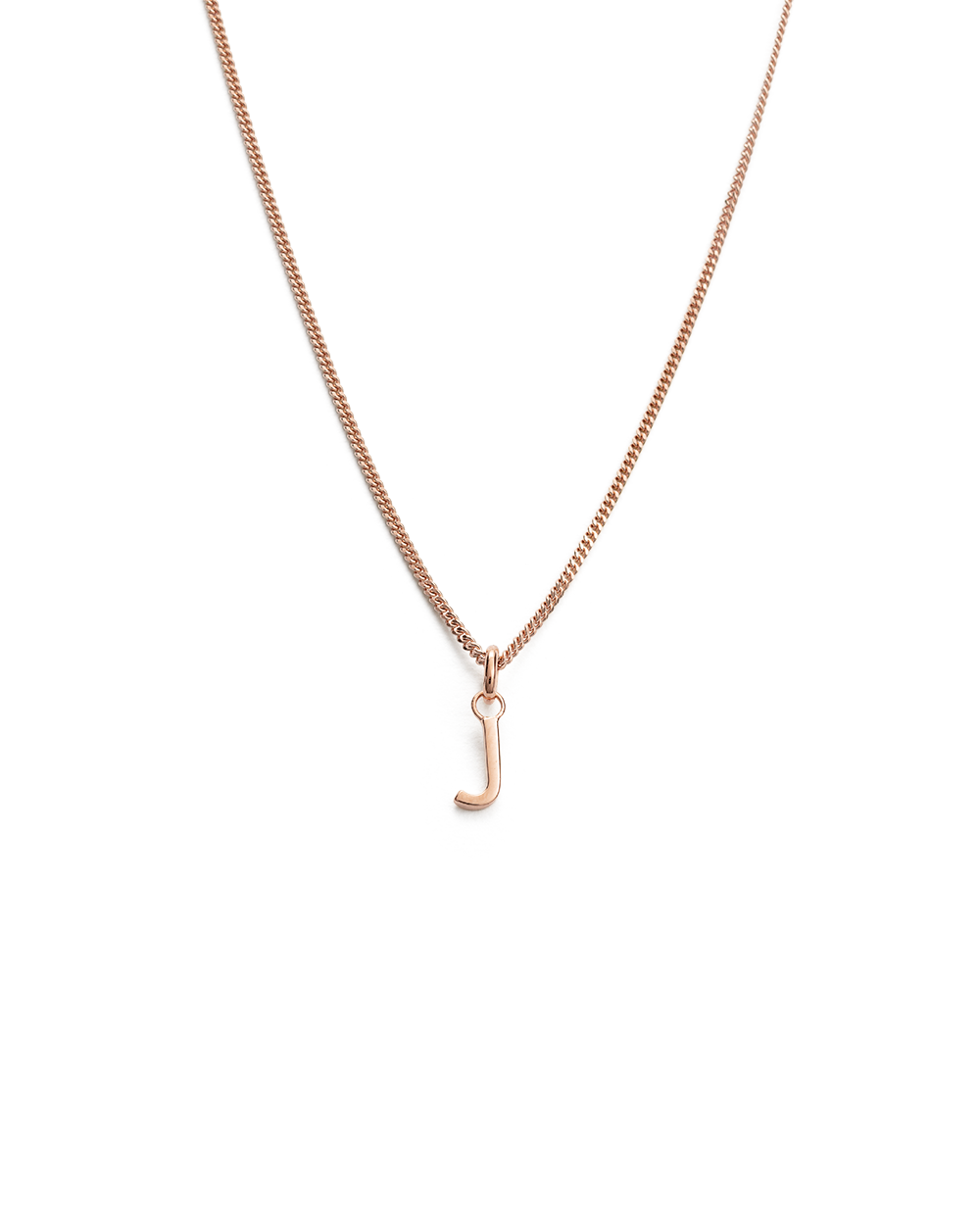 OUTLINE INITIAL NECKLACE A-Z (18K ROSE GOLD VERMEIL)