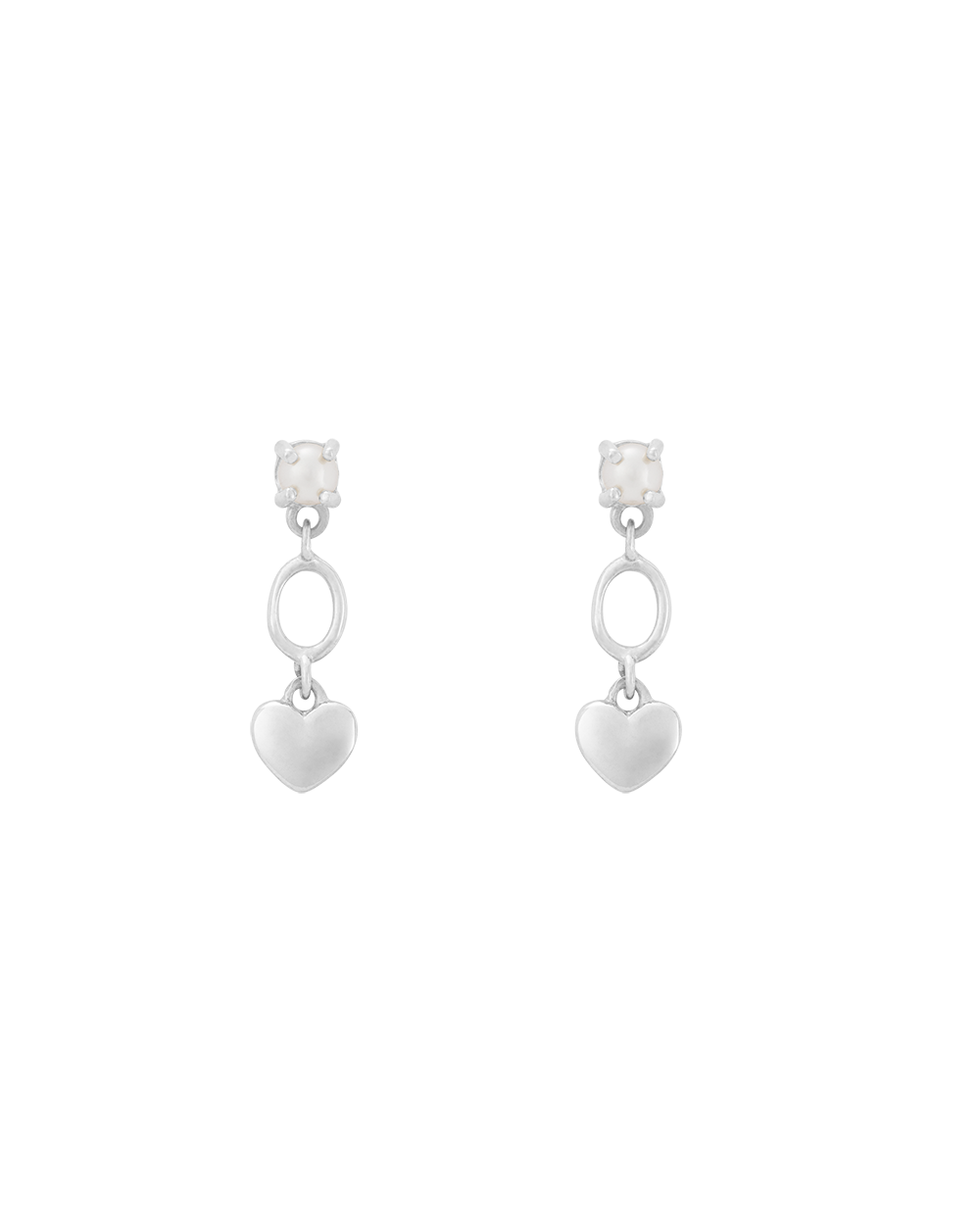 L'AMOUR HEART EARRINGS (STERLING SILVER)