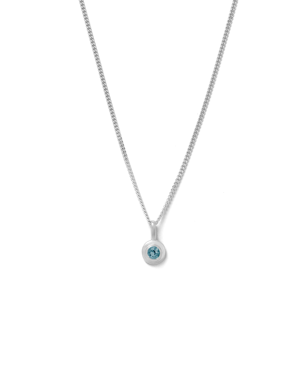 Silver birthstone hot sale pendant
