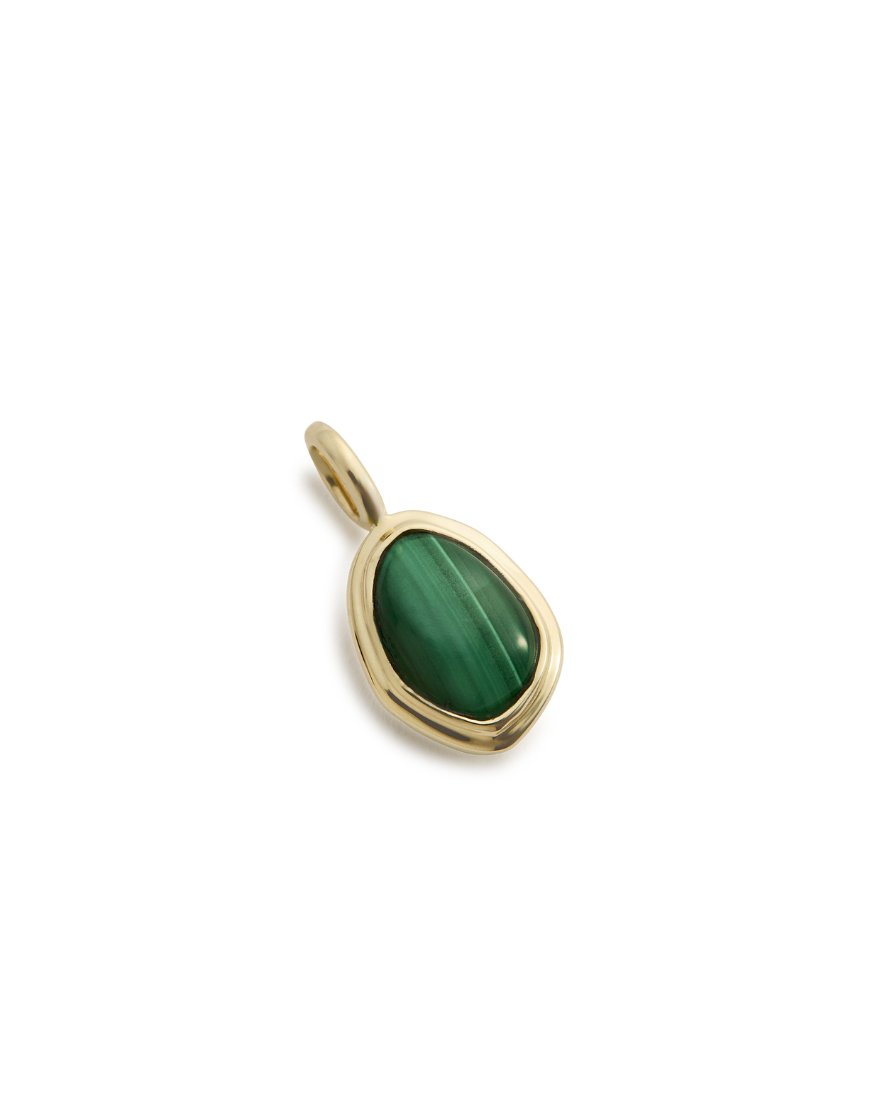 LUMINOUS MALACHITE CHARM (9K GOLD)