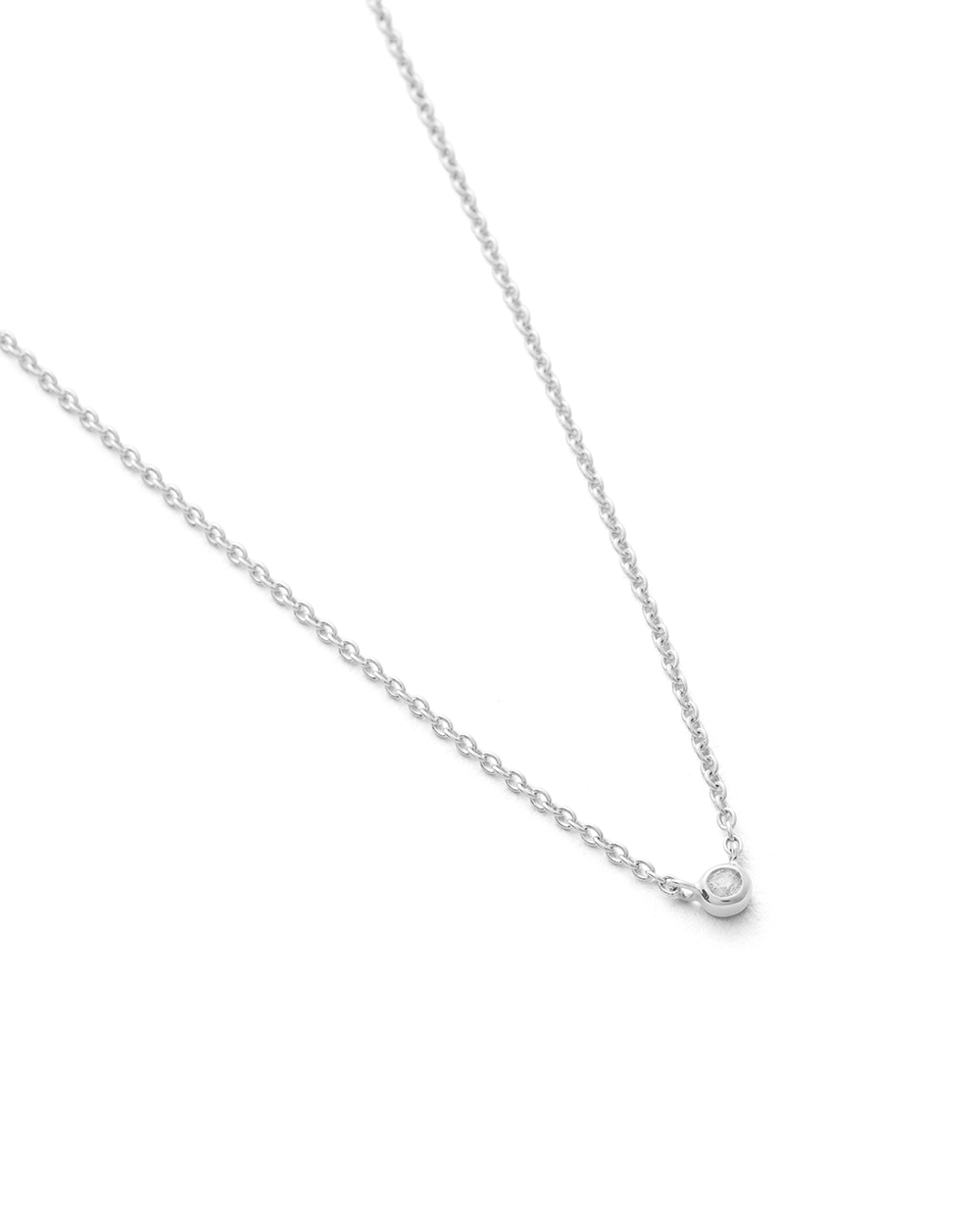 PETITE DIAMOND NECKLACE (STERLING SILVER)