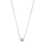 PETITE BIRTHSTONE NECKLACE (STERLING SILVER) IMAGE 13