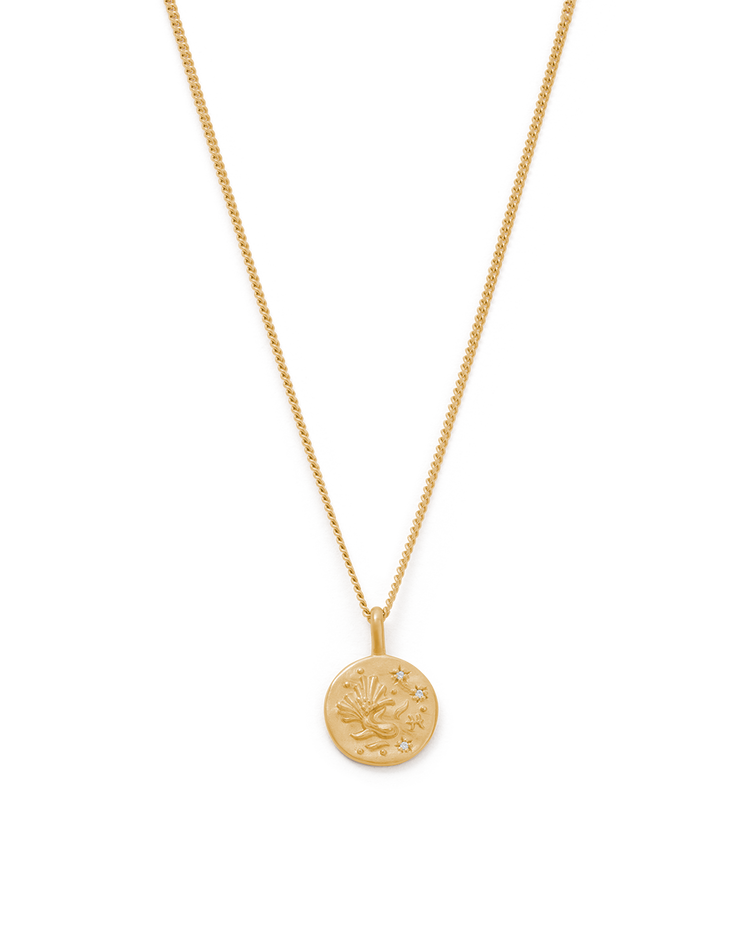 PISCES PETITE ZODIAC NECKLACE (18K GOLD VERMEIL) IMAGE 1