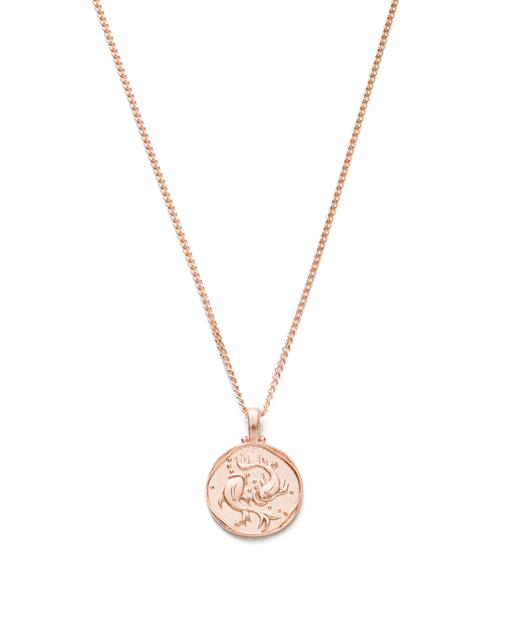 PISCES ZODIAC NECKLACE (18K ROSE GOLD VERMEIL) - IMAGE 1