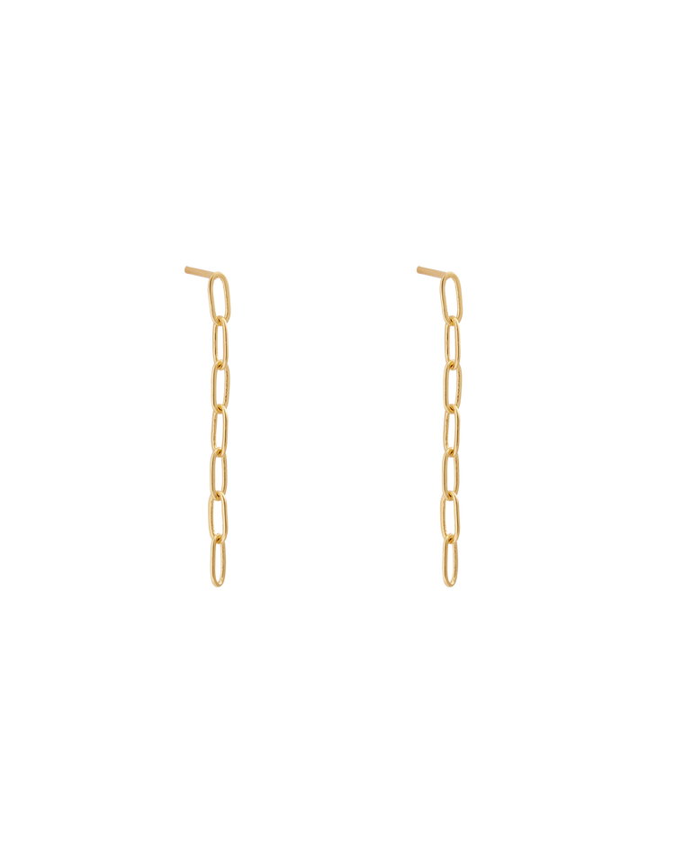 RUE CHAIN EARRING (18K GOLD PLATED)