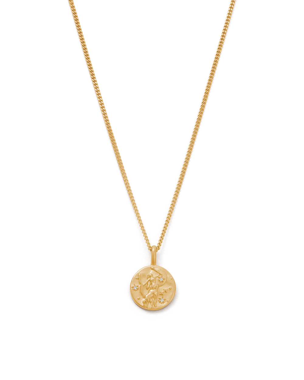 SAGITTARIUS PETITE ZODIAC NECKLACE (18K GOLD VERMEIL)