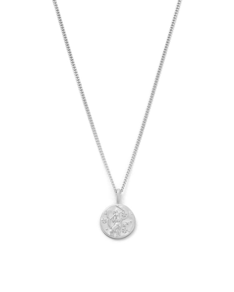 SAGITTARIUS PETITE ZODIAC NECKLACE (STERLING SILVER) IMAGE 1