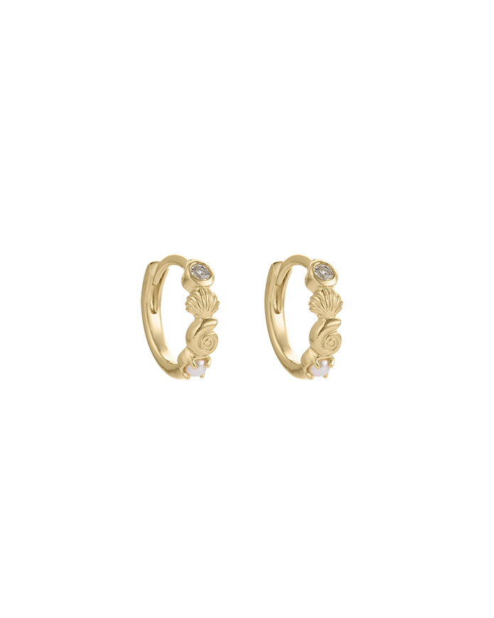 SHORESIDE HOOPS (18K GOLD PLATED)