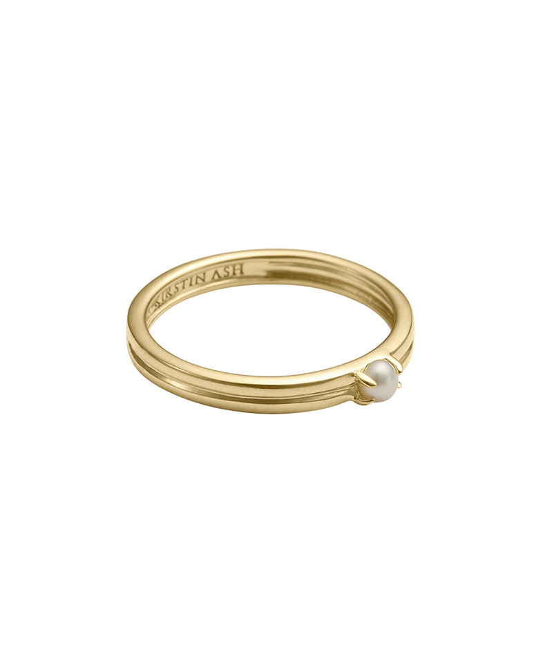 SOLACE PEARL RING (18K GOLD VERMEIL)