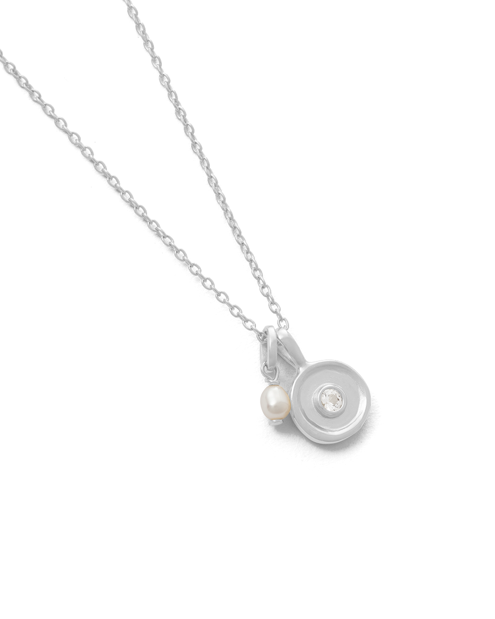 SOLSTICE PEARL NECKLACE (STERLING SILVER)