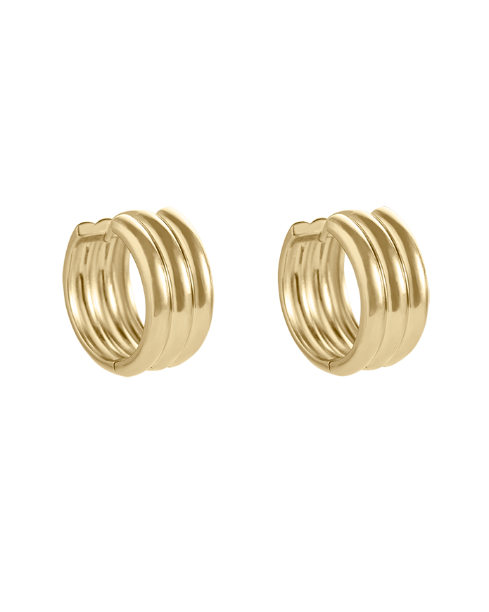 STEADFAST HOOPS (18K GOLD PLATED)