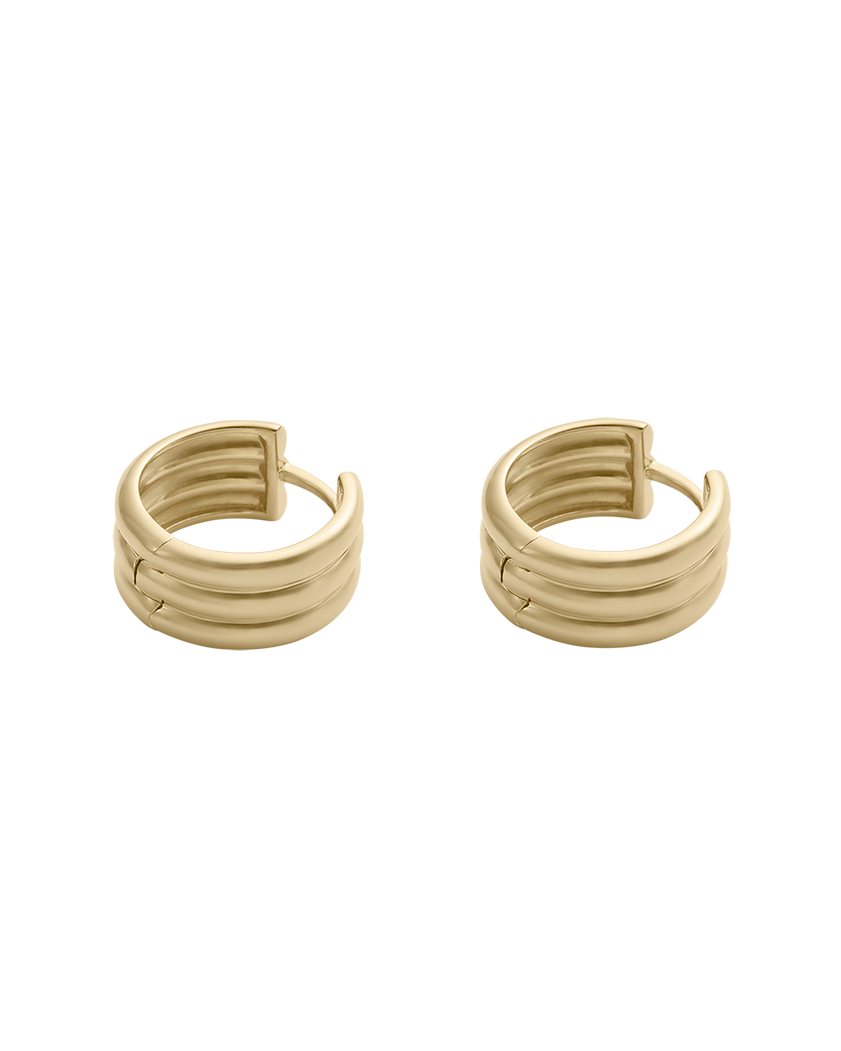 STEADFAST HOOPS (18K GOLD PLATED)