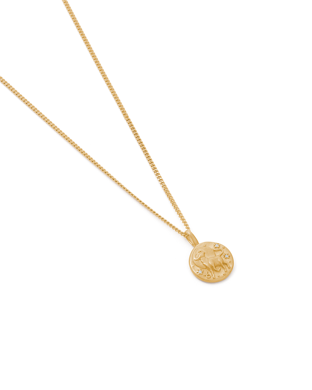 TAURUS PETITE ZODIAC NECKLACE (18K GOLD VERMEIL)