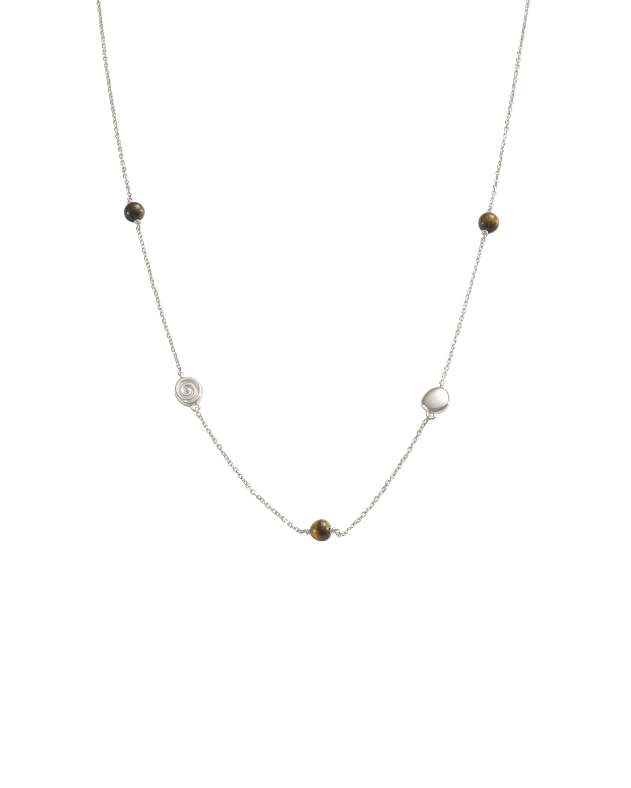 TEMPO TIGERS EYE NECKLACE (STERLING SILVER)