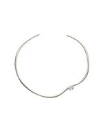 UNFOLD COLLAR NECKLACE (RHODIUM PLATED)