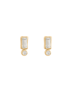 VANTAGE TOPAZ STUDS (18K GOLD PLATED)