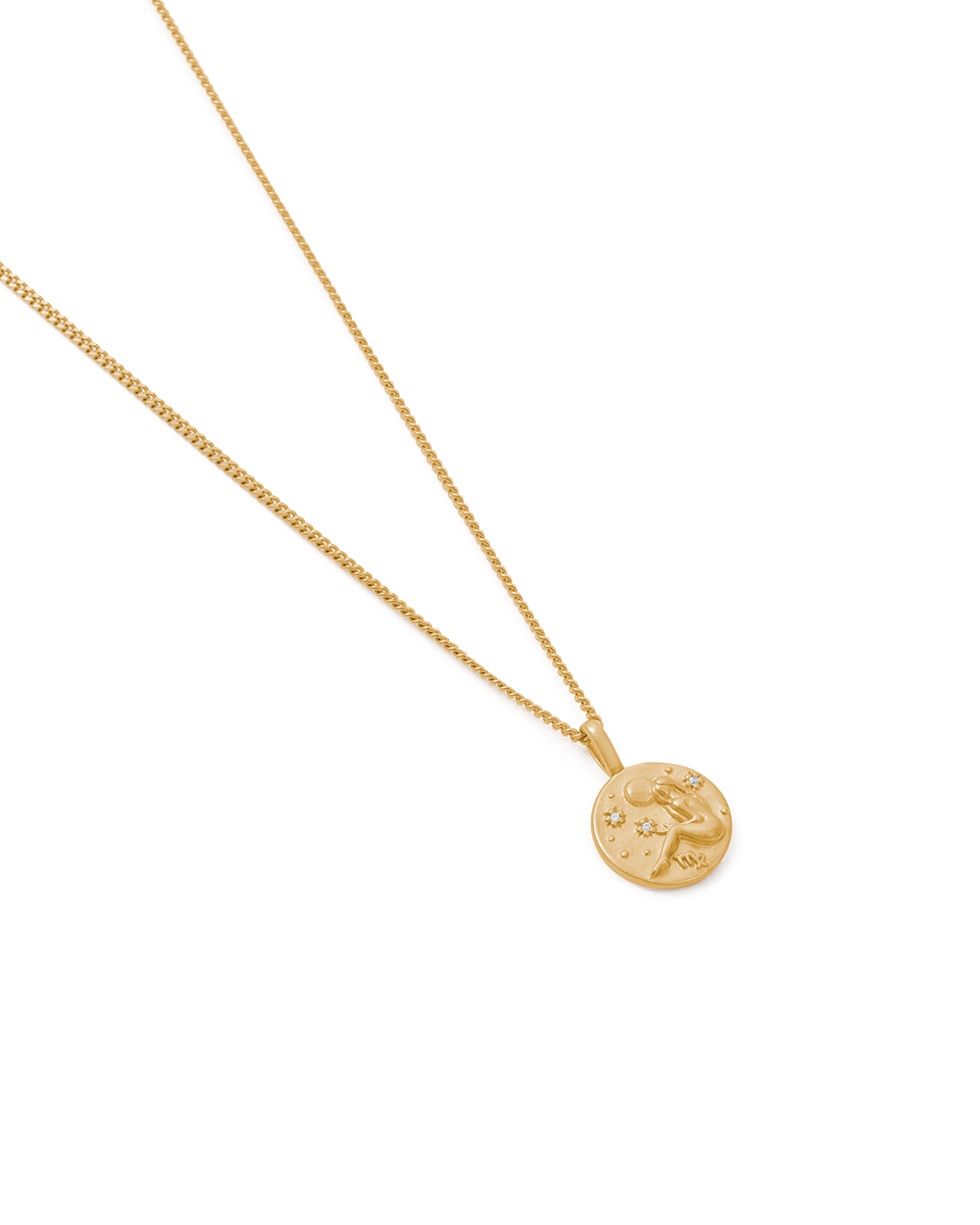 VIRGO PETITE ZODIAC NECKLACE (18K GOLD VERMEIL)