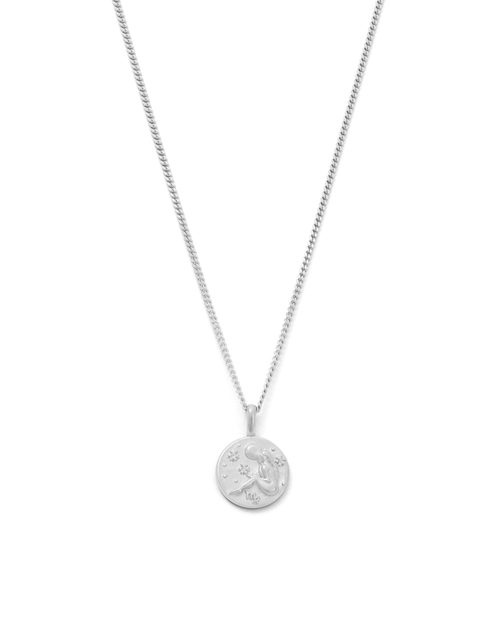 VIRGO PETITE ZODIAC NECKLACE (STERLING SILVER)