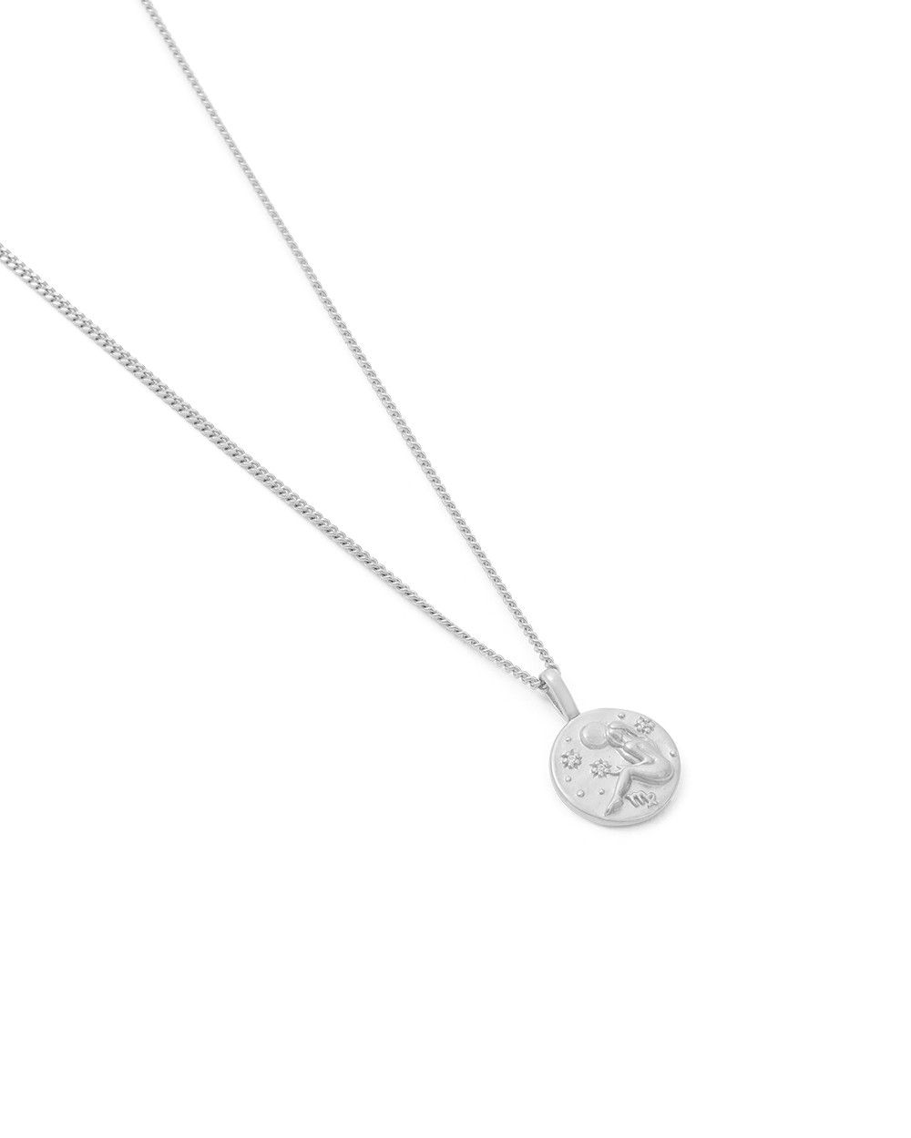 VIRGO PETITE ZODIAC NECKLACE (STERLING SILVER)