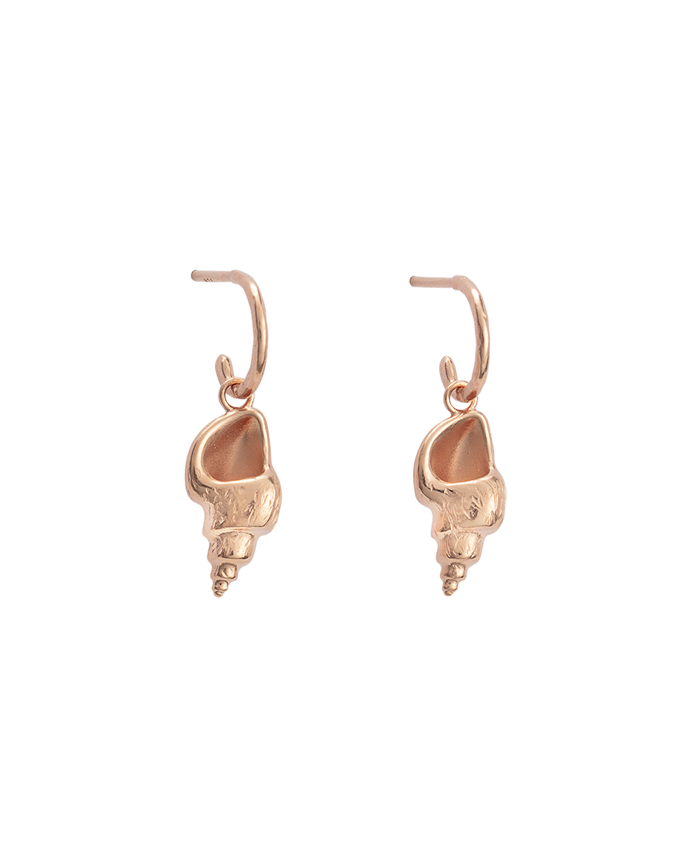CONCH SHELL HOOPS (18K ROSE GOLD PLATED) - IMAGE 8