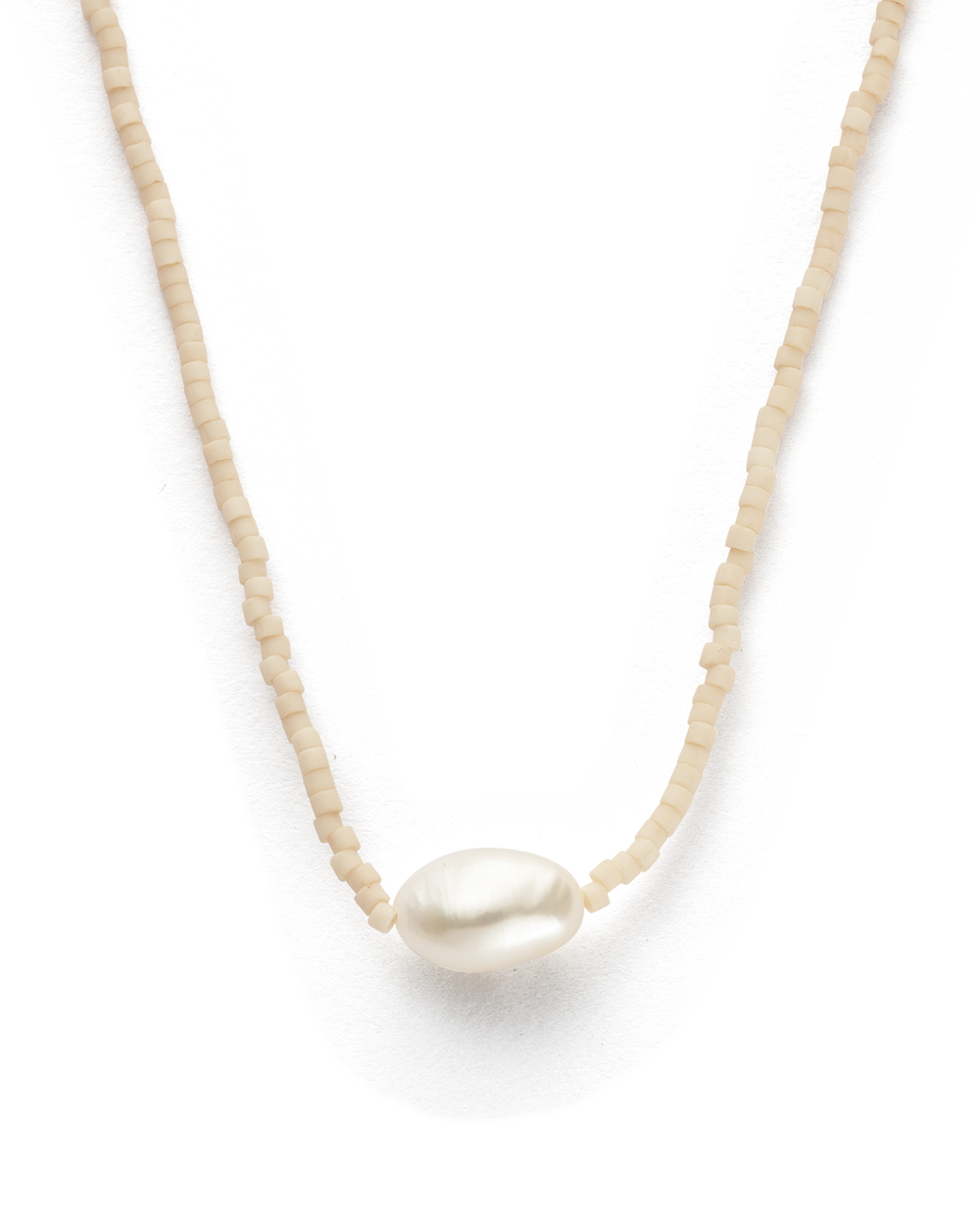 SUN AND MOON PEARL NECKLACE (STERLING SILVER)